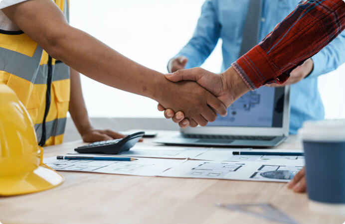 powitanie pracowników budowlanych